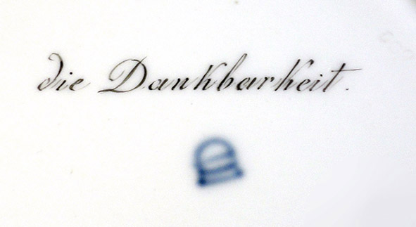 Schriftzug Wiener Porzellan