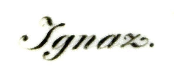 Schriftzug Wiener Porzellan