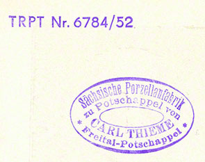 Stempel Carl Thieme, Potschappel