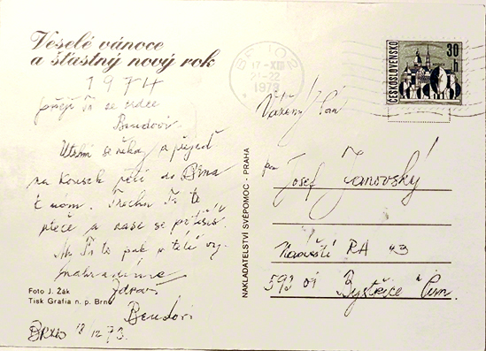 Postkarte Porzellantasse und Untertasse