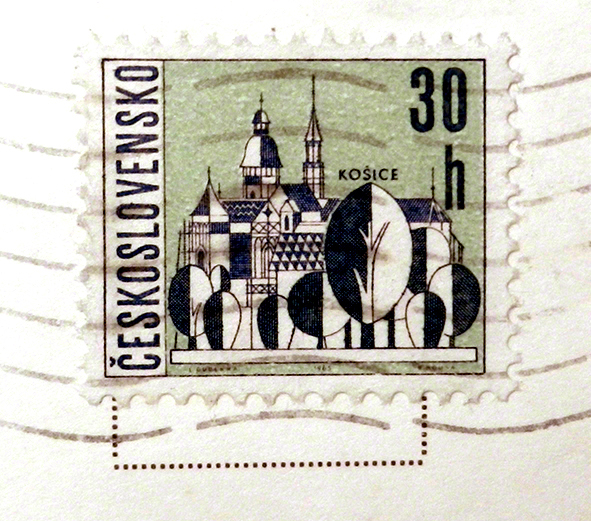 Briefmarke Postkarte mit Porzellantasse